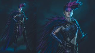 Artist insight, The Gnomon Workshop; a female character with pink feathers