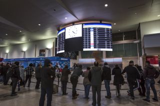 A 30 x 10 foot NanoLumens LED display provides travelers at NYC’s JFK Airport with a host of information, and can be seen clearly from anywhere in the general vicinity.