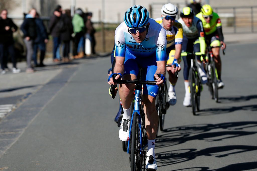 KUURNE BELGIUM FEBRUARY 27 Luke Durbridge of Australia and Team Bikeexchange Jaycoleads The Breakaway during the 74th Kuurne Bruxelles Kuurne 2022 a 1951km race from Kuurne to Kuurne KuurneBxlKuurne on February 27 2022 in Kuurne Belgium Photo by Bas CzerwinskiGetty Images