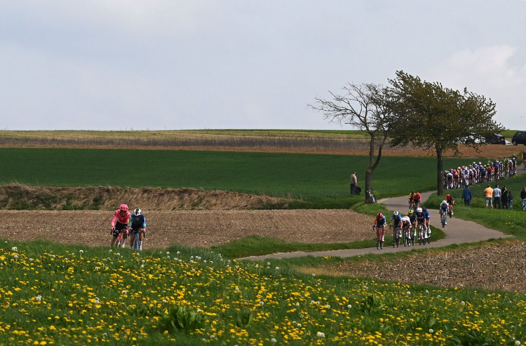 Paul Lapeira (Decathlon AG2R La Mondiale) and Mikkel Honore (EF Education EasyPost) have a small gap