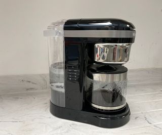KitchenAid Drip Coffee Maker brewing on the countertop
