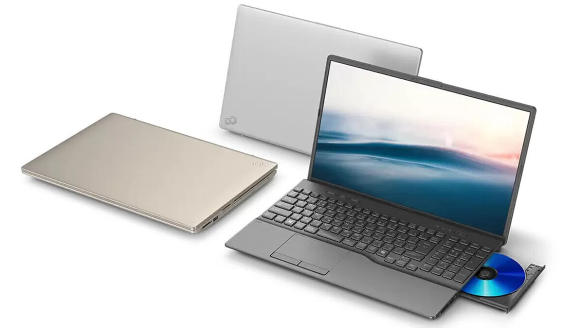 It's almost 2026, and Fujitsu is doing its best to save optical disks - the A77-K3 is a 16-inch 13th-gen Core i5 laptop with a DVD drive