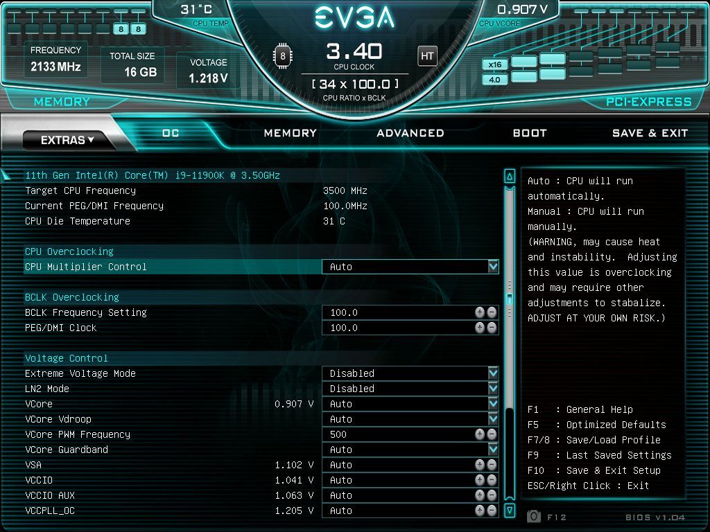 EVGA Z590 Dark - BIOS