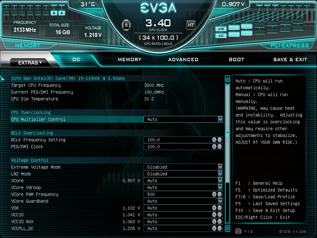 EVGA Z590 Dark - BIOS