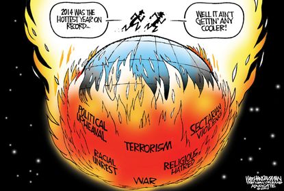 Editorial cartoon world climate change