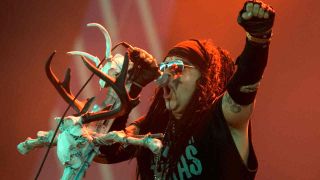 Ministry’s Al Jourgensen performing onstage in 2006