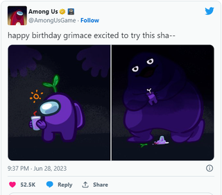 happy birthday grimace excited to try this sha--