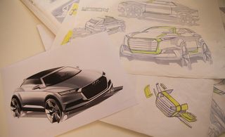 Audi new design with sketches