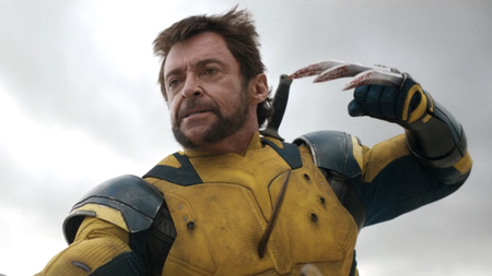 Hugh Jackman in yellow suit as Wolverine in Deadpool & Wolveine 