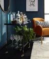 John Lewis & Partners + Swoon Cole Glass Bar Cart