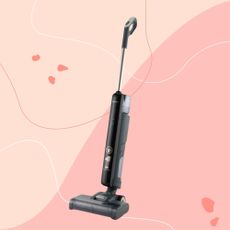 Beldray all in one hard floor cleaner on a pink background