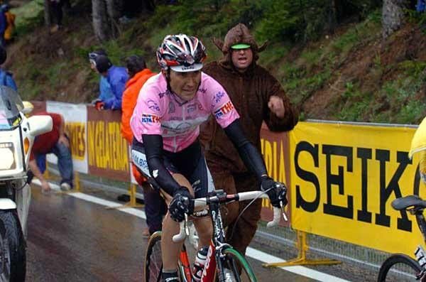 And then the yetti decides to chase after Ivan Basso