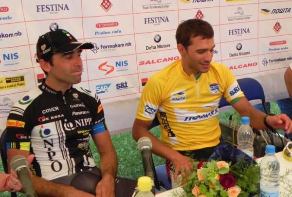 Stevic in the yellow leaders jersey