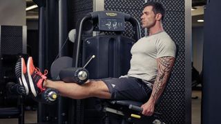 Seated hamstring curl leg exercise