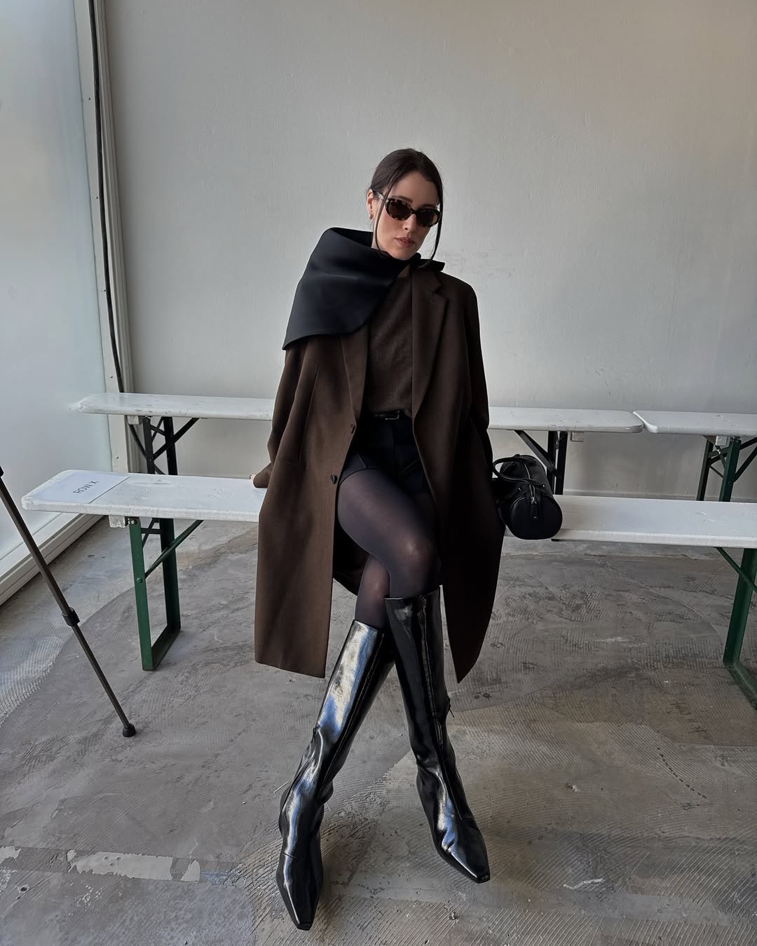 Annabel in knee-high leather boots