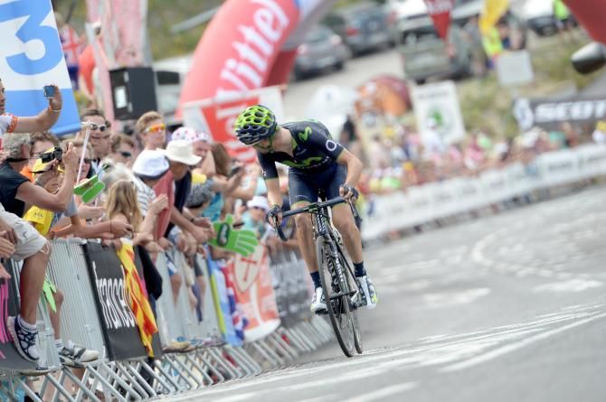 Giovanni Visconti (Movistar) checks behind him