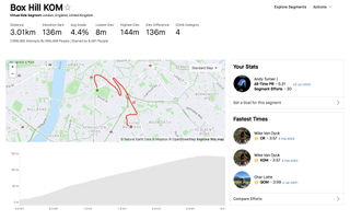 Zwift's Box Hill segment