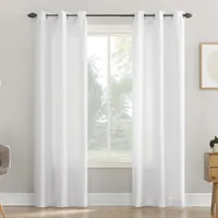 Semi-sheer white curtain from Walmart