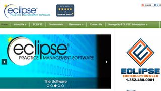 Website screenshot for Eclipse Practice Management software
