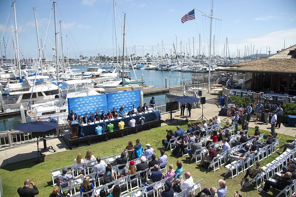 The Tour of California press conference was held in beautiful surroundings