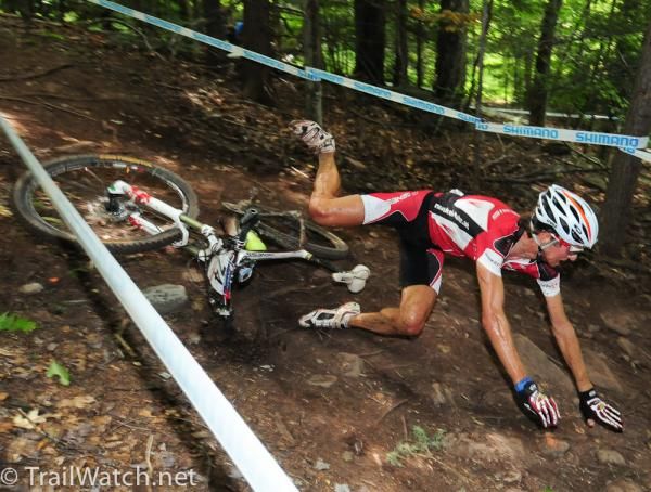 A rider hoping for a good landing