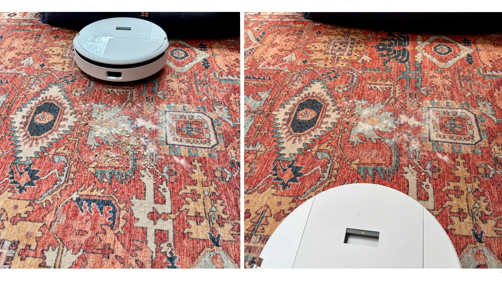 iRobot Roomba 205 DustCompactor Combo robot vacuum during suction tests on carpet