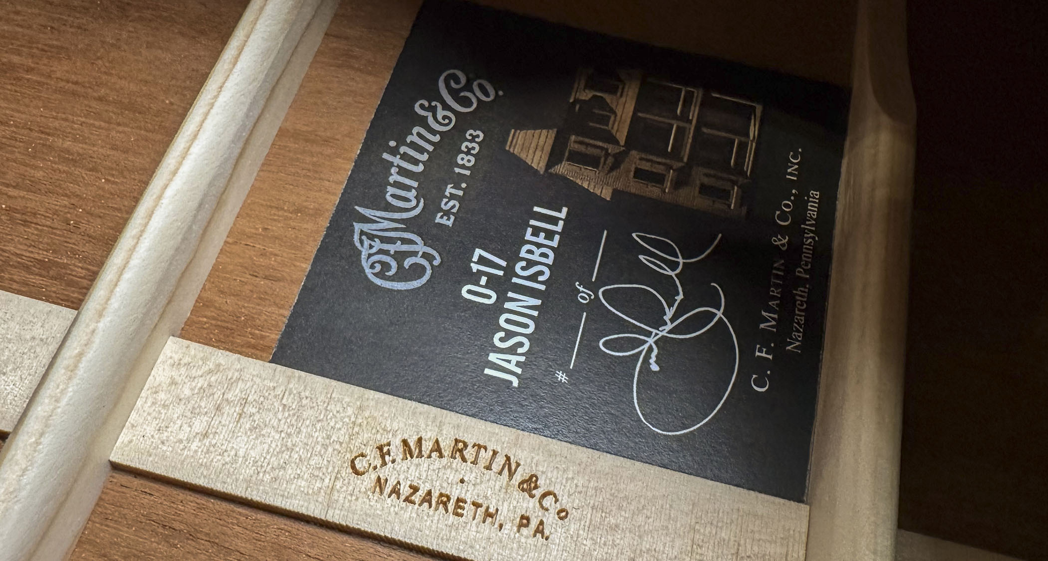 Martin Jason Isbell 00-17: the new all-sinker mahogany signature acoustic is based on Isbell's original 1940 model, though it has a bigger pickguard.