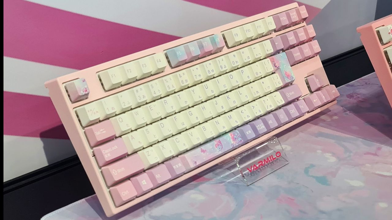 Varmilo mechanical keyboards on display at Computex 2023.
