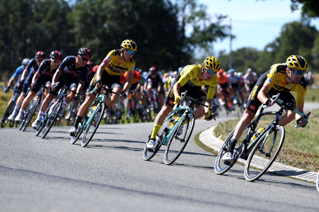 LYON FRANCE SEPTEMBER 12 Primoz Roglic of Slovenia and Team Jumbo Visma Yellow Leader Jersey during the 107th Tour de France 2020 Stage 14 a 194km stage from ClermontFerrand to Lyon TDF2020 LeTour on September 12 2020 in Lyon France Photo by Tim de WaeleGetty Images
