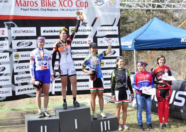 Elite women's podium