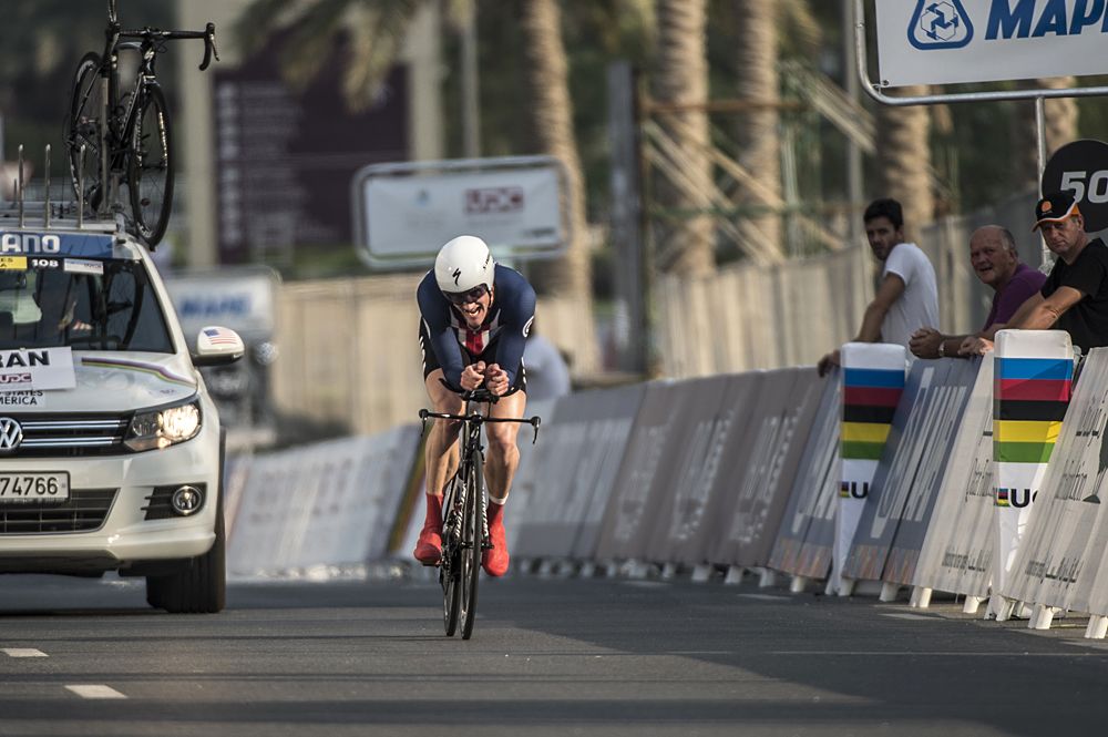 Geoffrey Curran (USA) finished seventh in the time trial