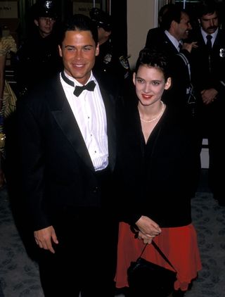 best 80s red carpet moments rob lowe winona ryder