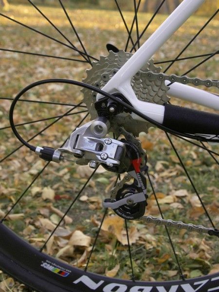 The SRAM Red transmission is ideal for 'cross with its more positive feel