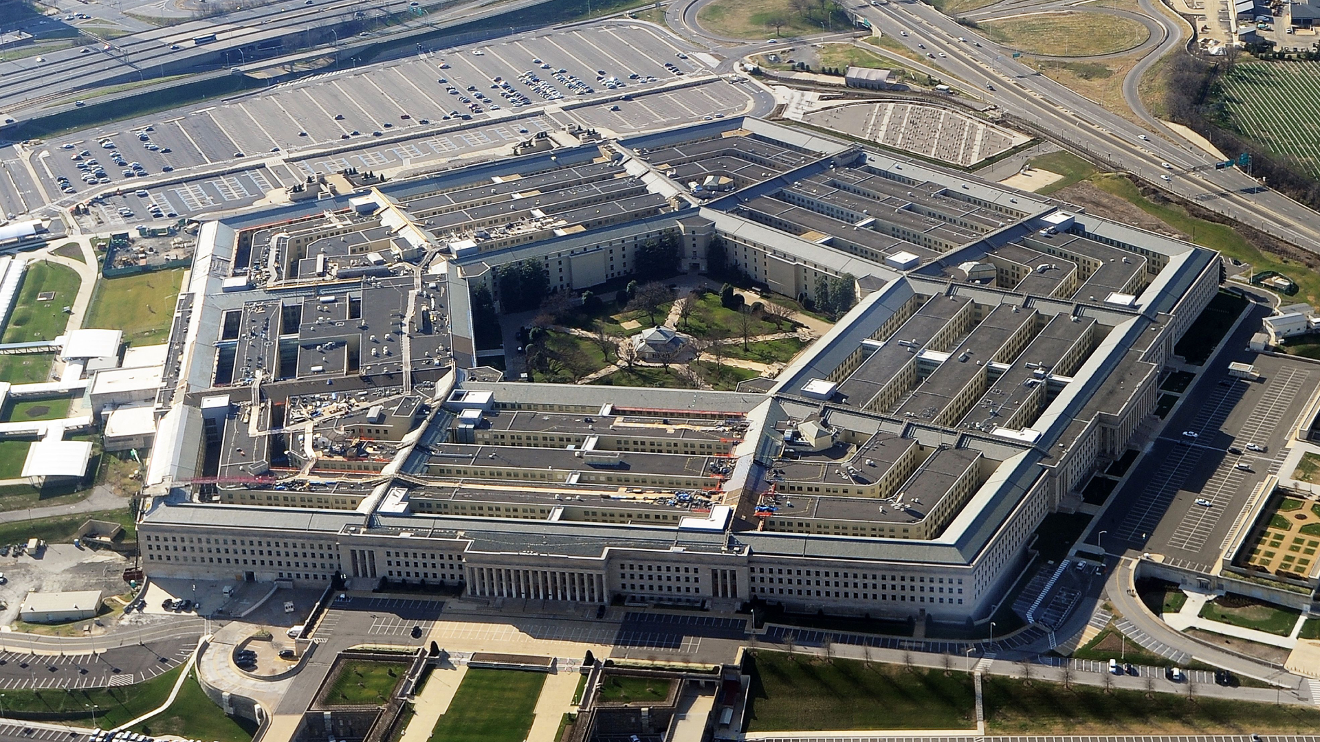 This picture taken 26 December 2011 shows the Pentagon building in Washington, DC. The Pentagon, which is the headquarters of the United States Department of Defense (DOD), is the world's largest office building by floor area, with about 6,500,000 sq ft (600,000 m2), of which 3,700,000 sq ft (340,000 m2) are used as offices. Approximately 23,000 military and civilian employees and about 3,000 non-defense support personnel work in the Pentagon. AFP PHOTO (Photo by STAFF / AFP) (Photo by STAFF/AFP via Getty Images)