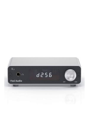 Fosi Audio K3 headphone amp dac on a white background