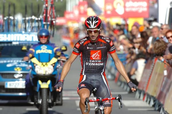 Imanol Erviti (Caisse d'Epargne) wins stage 10 of the 2010 Vuelta a Espana.