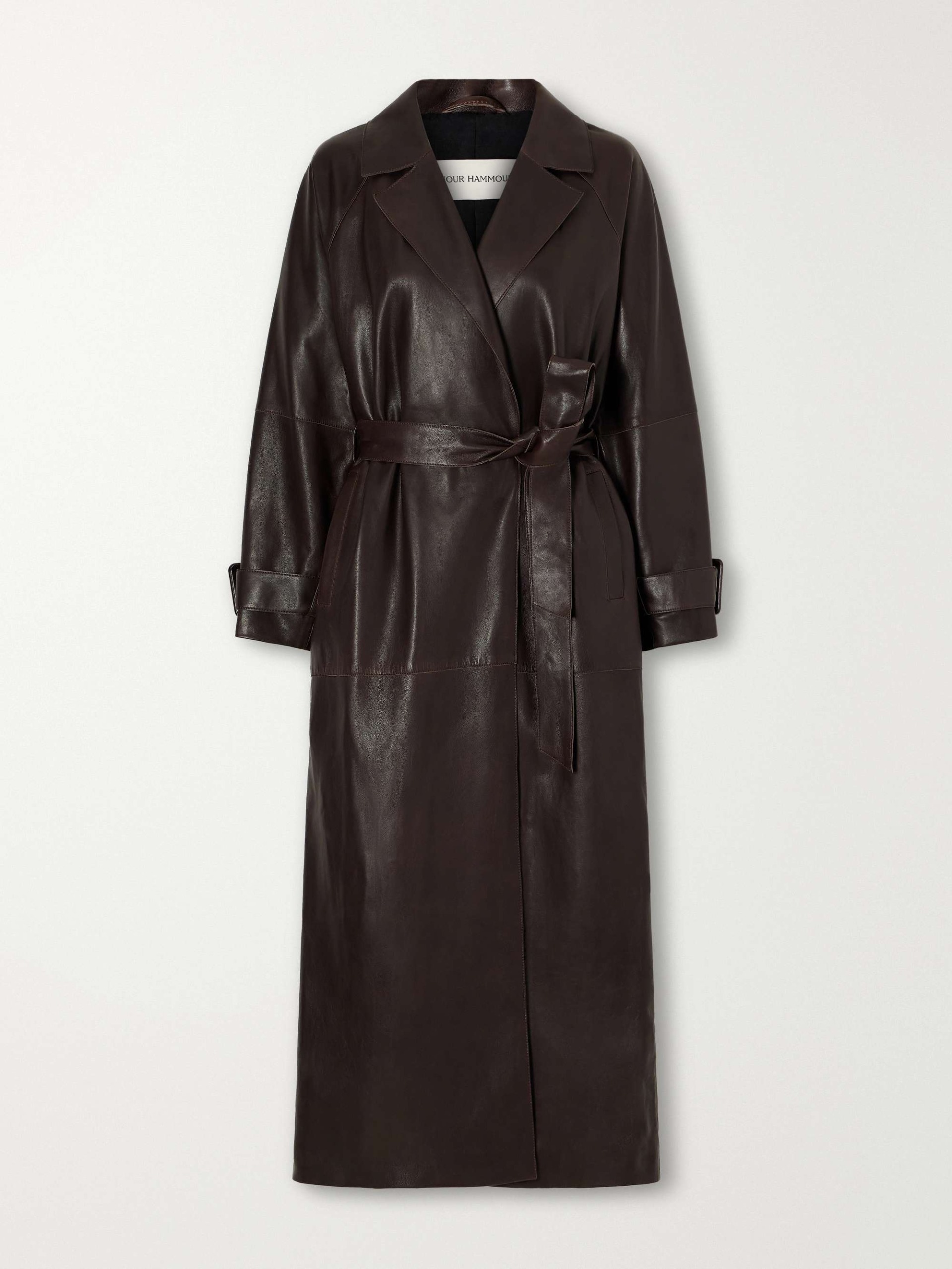 Staley Belted Leather Coat