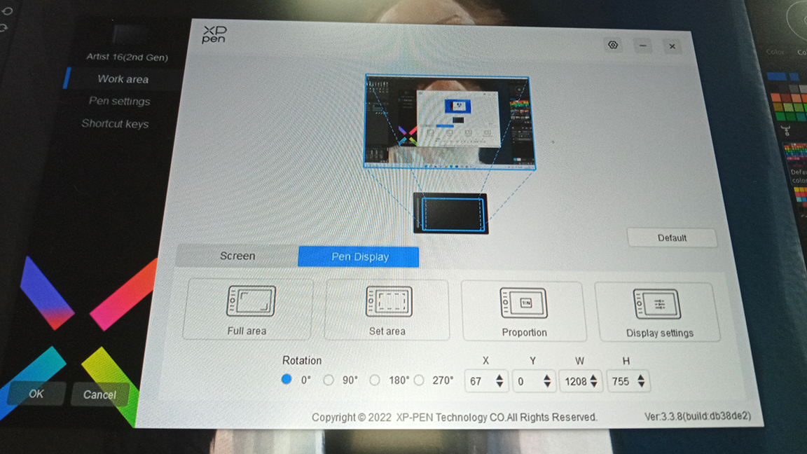 Artist 16 (2nd gen) review; represented by a calibration screen