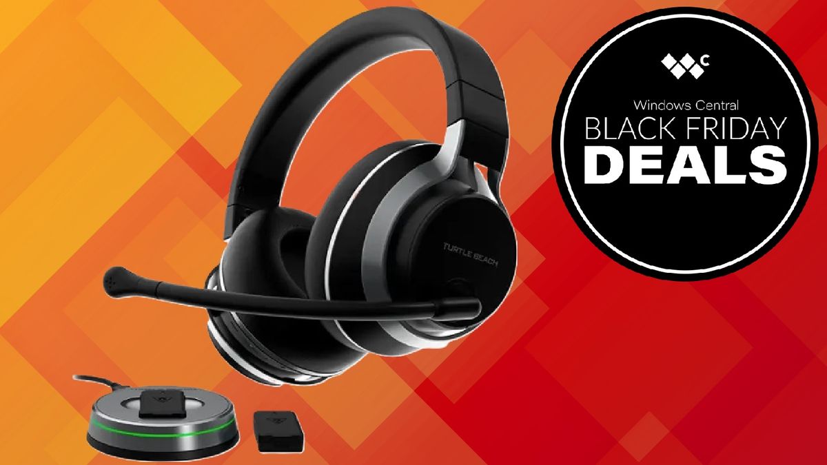 Header image for Windows Central&#039;s Black Friday spotlight deal for the Turtle Beach Stealth Pro headset