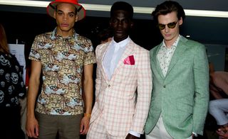 Males modelling Richard James outfits