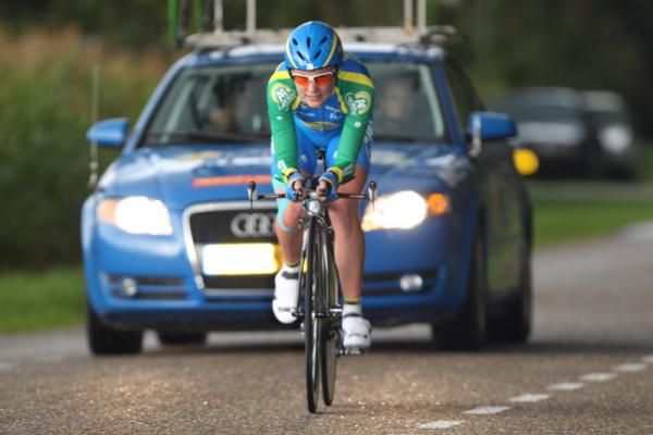Linda Villumsen (AA Drink) finished fifth in the time trial
