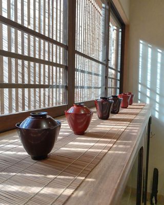 Ishikawa craft: vessels lined up on window sill