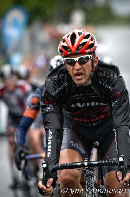 Rain came down hard for the finish