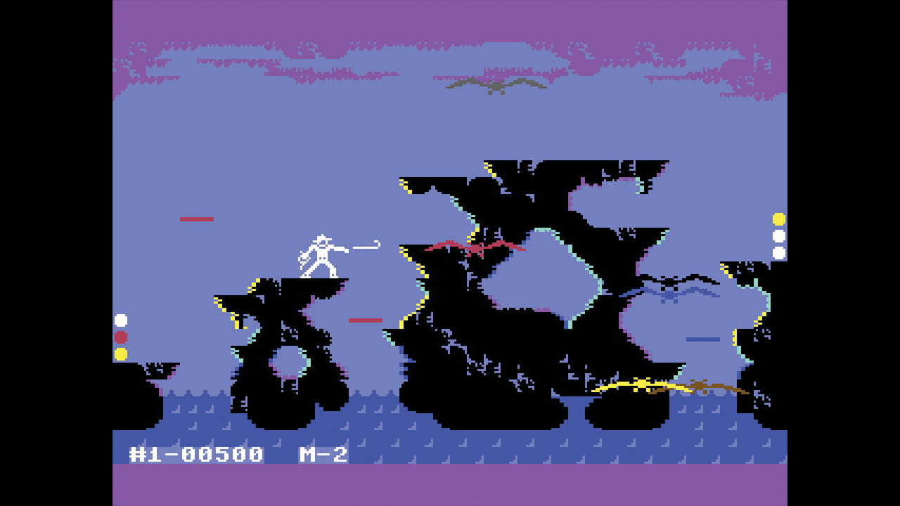 Indy whips on a precarious cliff ledge Indiana Jones in the Lost Kingdom - from Retro Gamer magazine