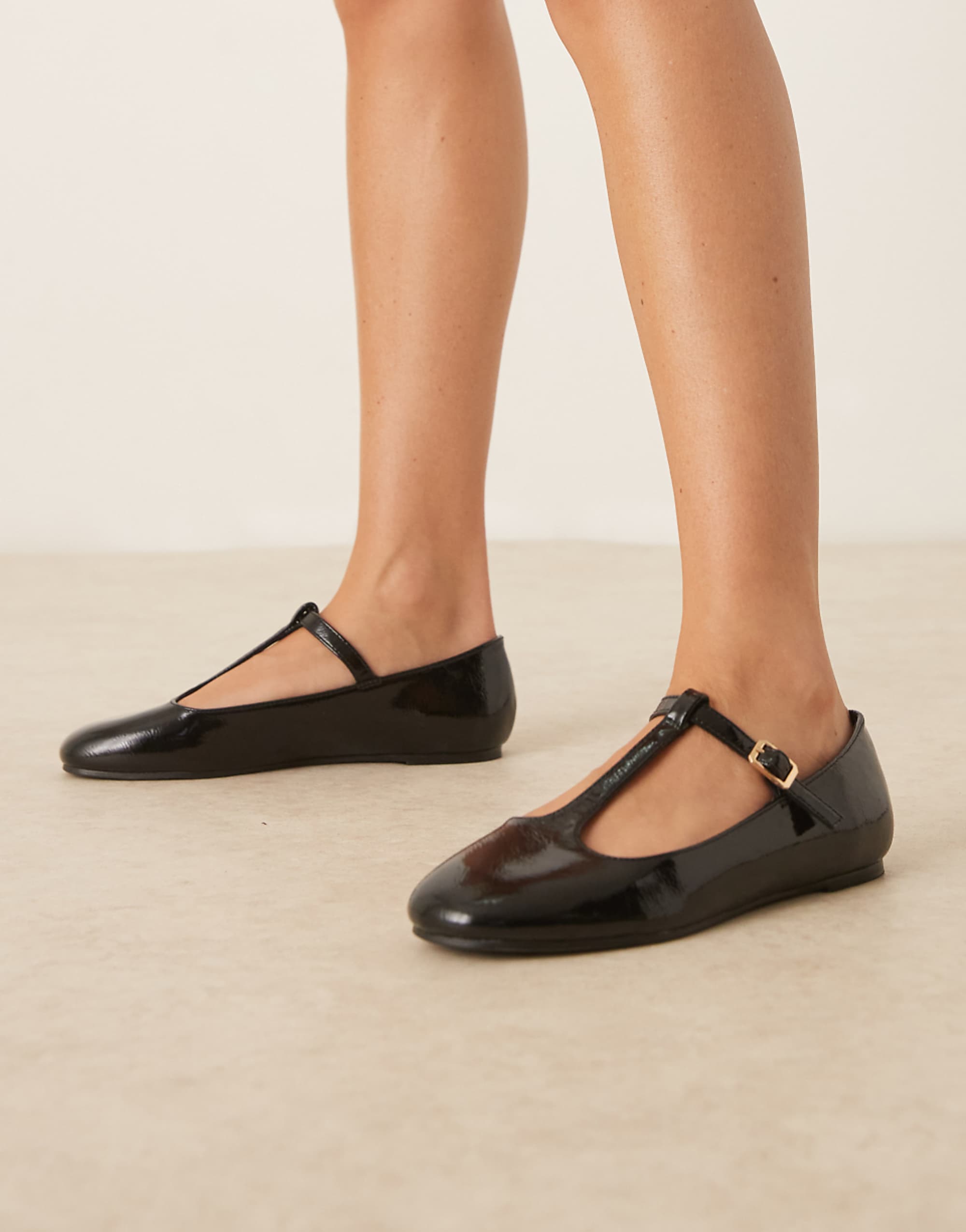 Asos Design Latham Mary Jane Ballets in Black Patent