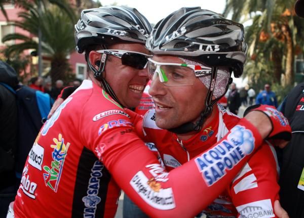 Codol congratulates Garzelli on overall victory