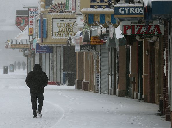 Atlantic City during a 2015 storm. 