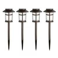 Hampton Bay Duncan 10 Lumen Bronze LED Weather Resistant Outdoor Solar Path Lights 