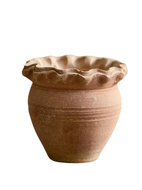 Pie Crust Terracotta Jar Planter