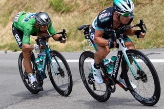 Peter Sagan gets low during stage 13 at the Tour de France